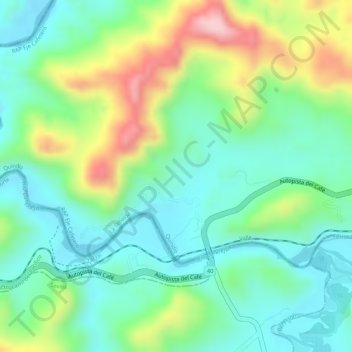 Casablanca topographic map, elevation, terrain