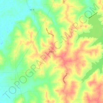 Fegley topographic map, elevation, terrain