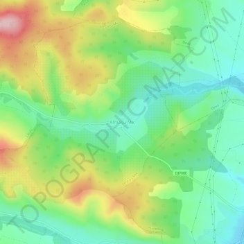 Almașu Mic topographic map, elevation, terrain