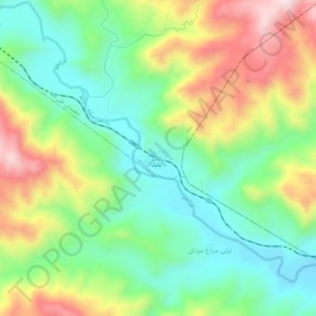 Babak topographic map, elevation, terrain