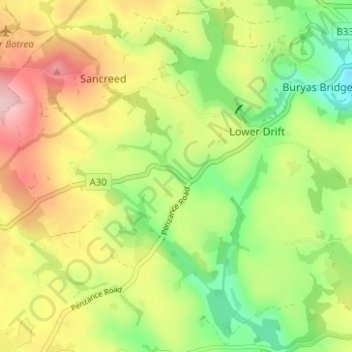 Catchall topographic map, elevation, terrain