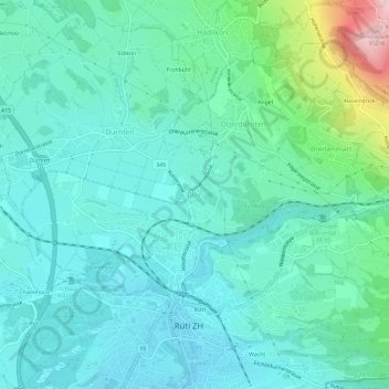 Tann topographic map, elevation, terrain