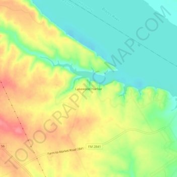 Lakewood Harbor topographic map, elevation, terrain