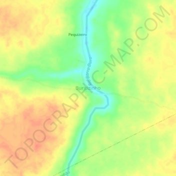 Buritizinho topographic map, elevation, terrain