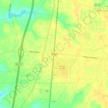 Dudley topographic map, elevation, terrain