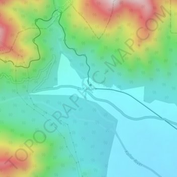 Kallar topographic map, elevation, terrain