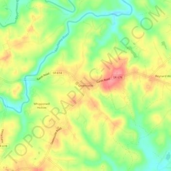 Owensville topographic map, elevation, terrain