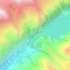 Parón Lake topographic map, elevation, terrain