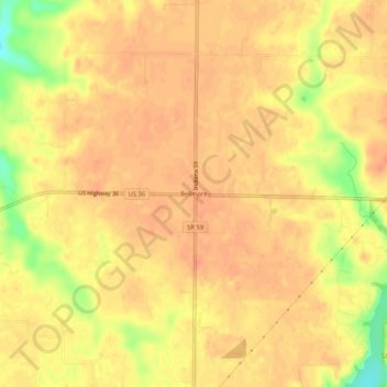 Bellmore topographic map, elevation, terrain