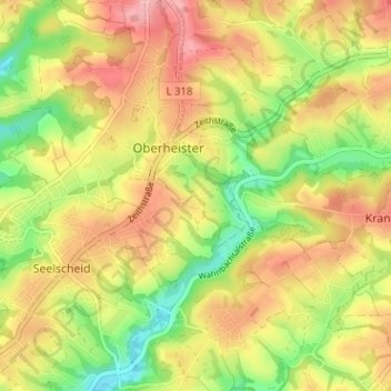 Stein topographic map, elevation, terrain