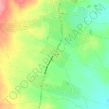 Atime topographic map, elevation, terrain