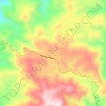 Sirikot topographic map, elevation, terrain