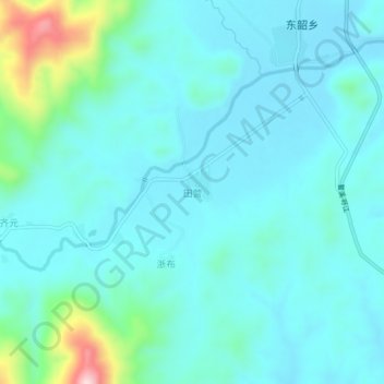 Tianjing topographic map, elevation, terrain