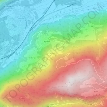 Hausegg topographic map, elevation, terrain