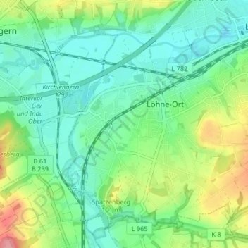 Falscheide topographic map, elevation, terrain