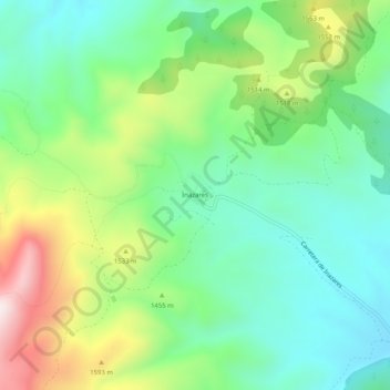 Inazares topographic map, elevation, terrain