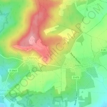 Brunette topographic map, elevation, terrain
