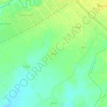 Siau topographic map, elevation, terrain