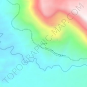 Tapen topographic map, elevation, terrain