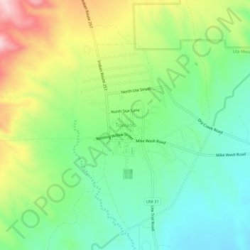 Towaoc topographic map, elevation, terrain