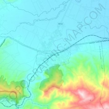 Ghardimaou topographic map, elevation, terrain