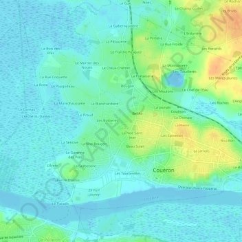 Le Patis topographic map, elevation, terrain