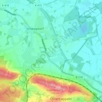 Felsen topographic map, elevation, terrain