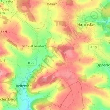 Altenried topographic map, elevation, terrain