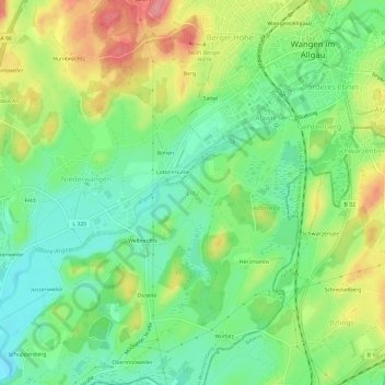 Elitz topographic map, elevation, terrain