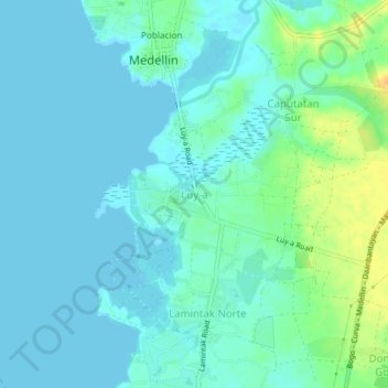 Luy-a topographic map, elevation, terrain