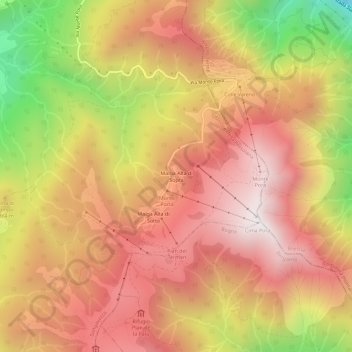 Malga Alta di Sopra topographic map, elevation, terrain