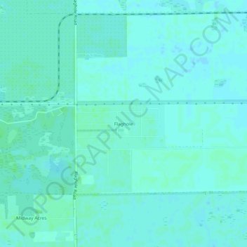 Flaghole topographic map, elevation, terrain