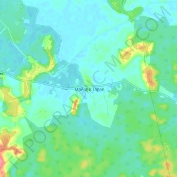 Moengo Tapoe topographic map, elevation, terrain