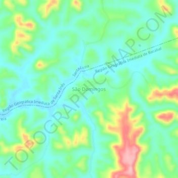 São Domingos topographic map, elevation, terrain