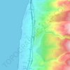 Damour topographic map, elevation, terrain
