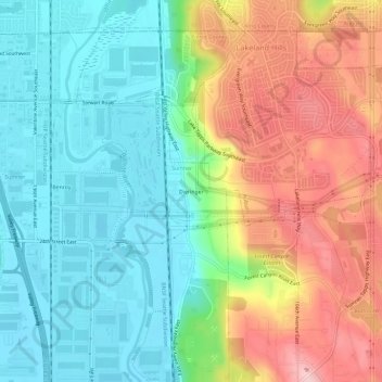 Dieringer topographic map, elevation, terrain