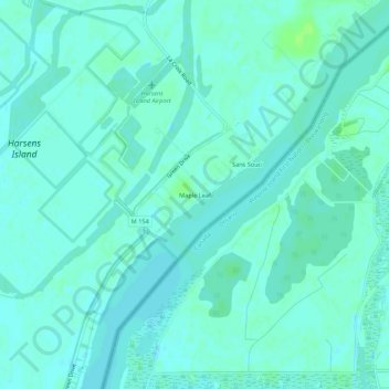 Maple Leaf topographic map, elevation, terrain