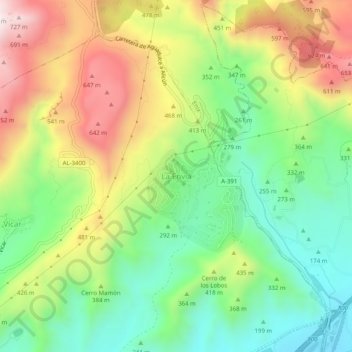 La Envía topographic map, elevation, terrain