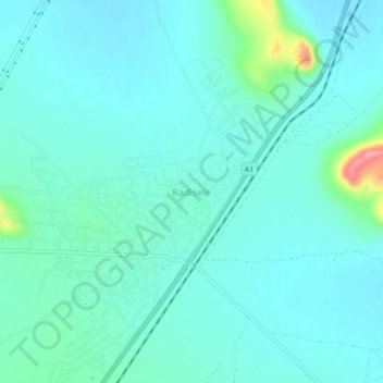 Radisele topographic map, elevation, terrain