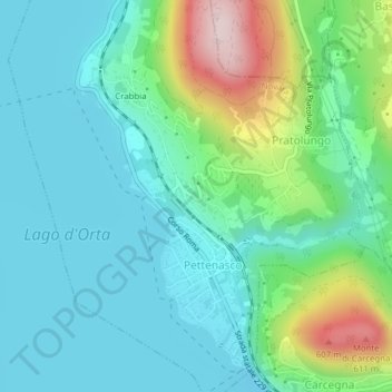 Martella topographic map, elevation, terrain