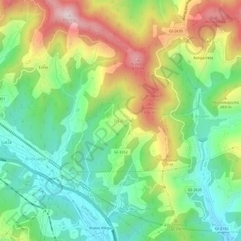 Ichaso topographic map, elevation, terrain