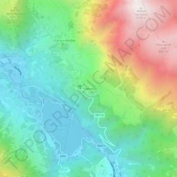 Frattura topographic map, elevation, terrain