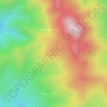 Dolok Sibualbuali topographic map, elevation, terrain