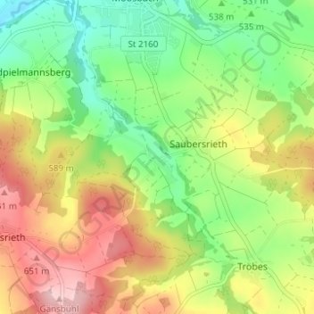 Niederland topographic map, elevation, terrain