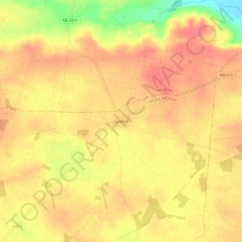 Zulema topographic map, elevation, terrain