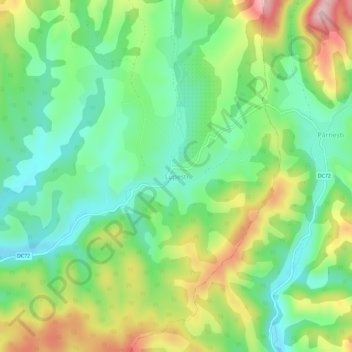 Lupești topographic map, elevation, terrain