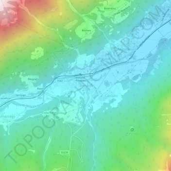 Dimaro topographic map, elevation, terrain