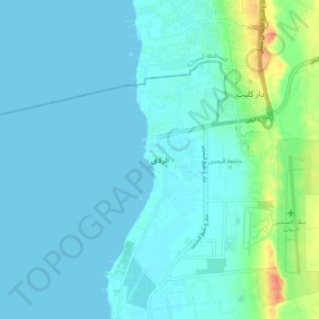 Zallaq topographic map, elevation, terrain