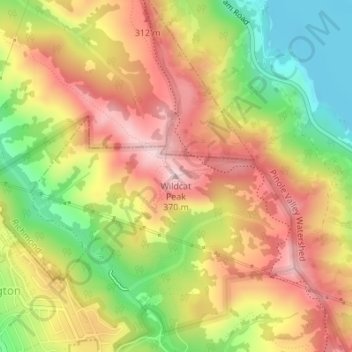 Wildcat Peak topographic map, elevation, terrain