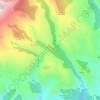 Ordèn topographic map, elevation, terrain